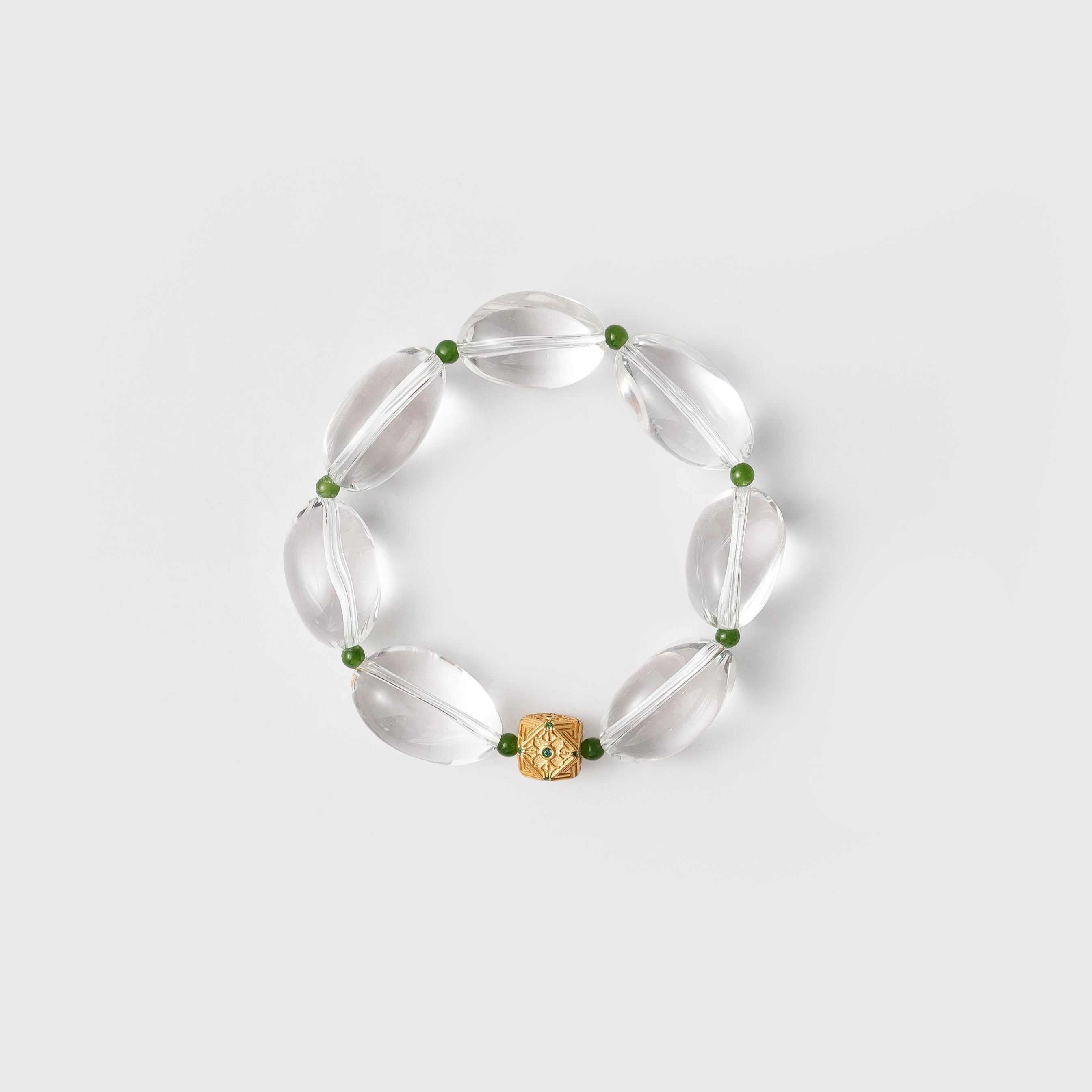 White Crystal Beaded Bracelet