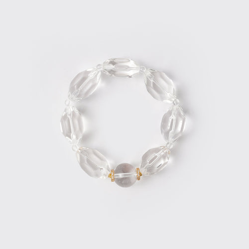 Free-Form White Crystal Bracelet