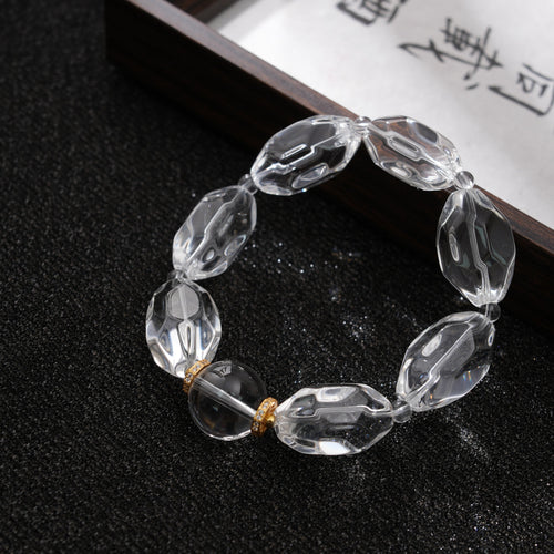 Free-Form White Crystal Bracelet