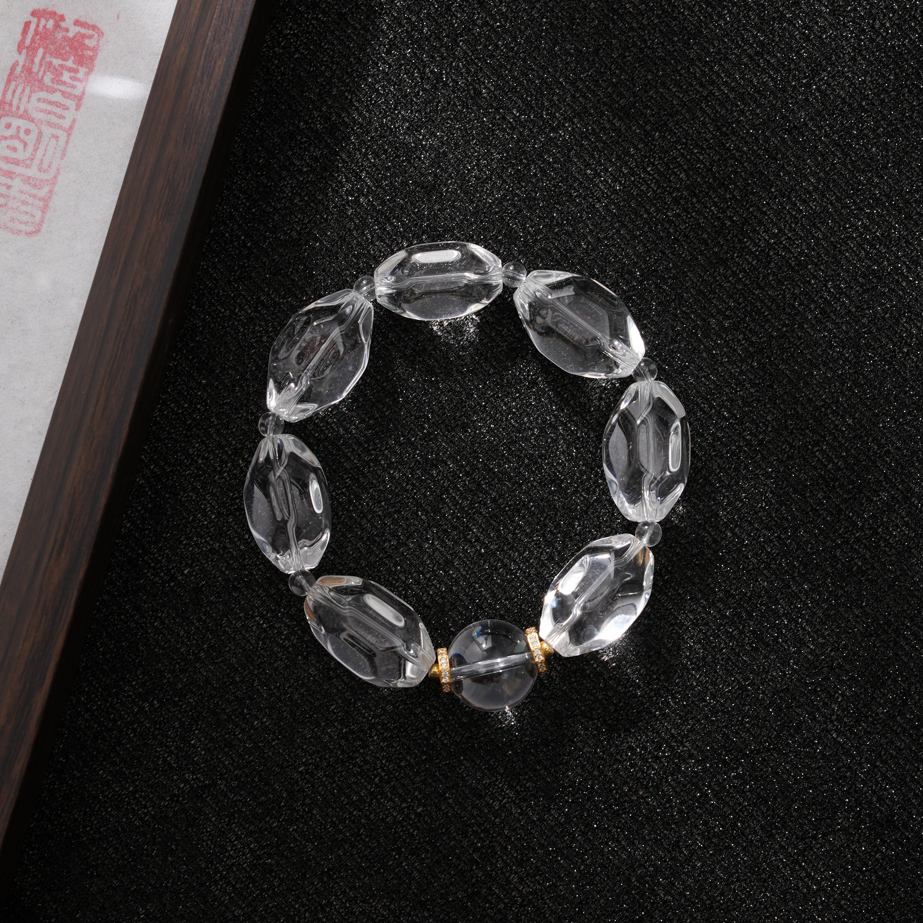Free-Form White Crystal Bracelet