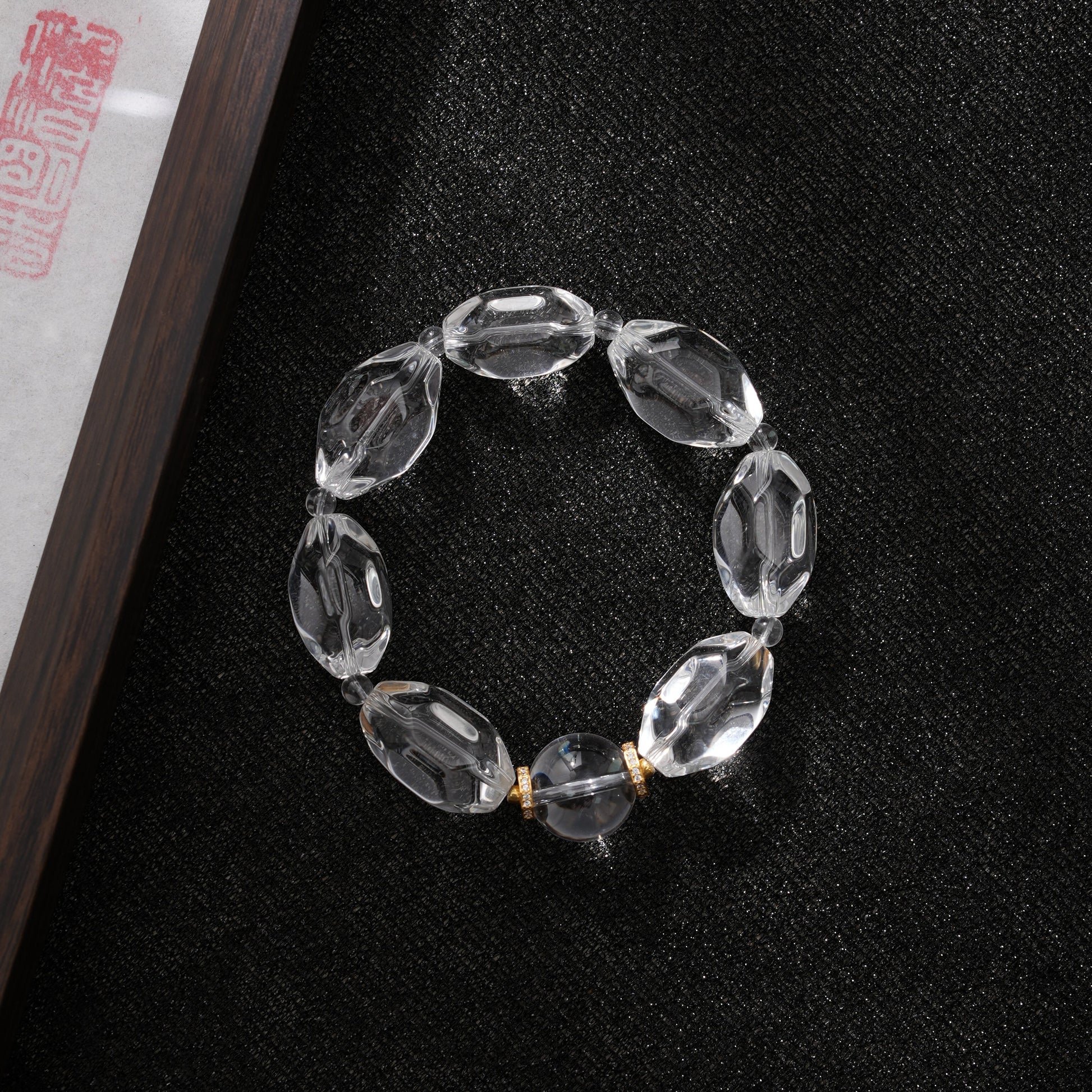 Free-Form White Crystal Bracelet