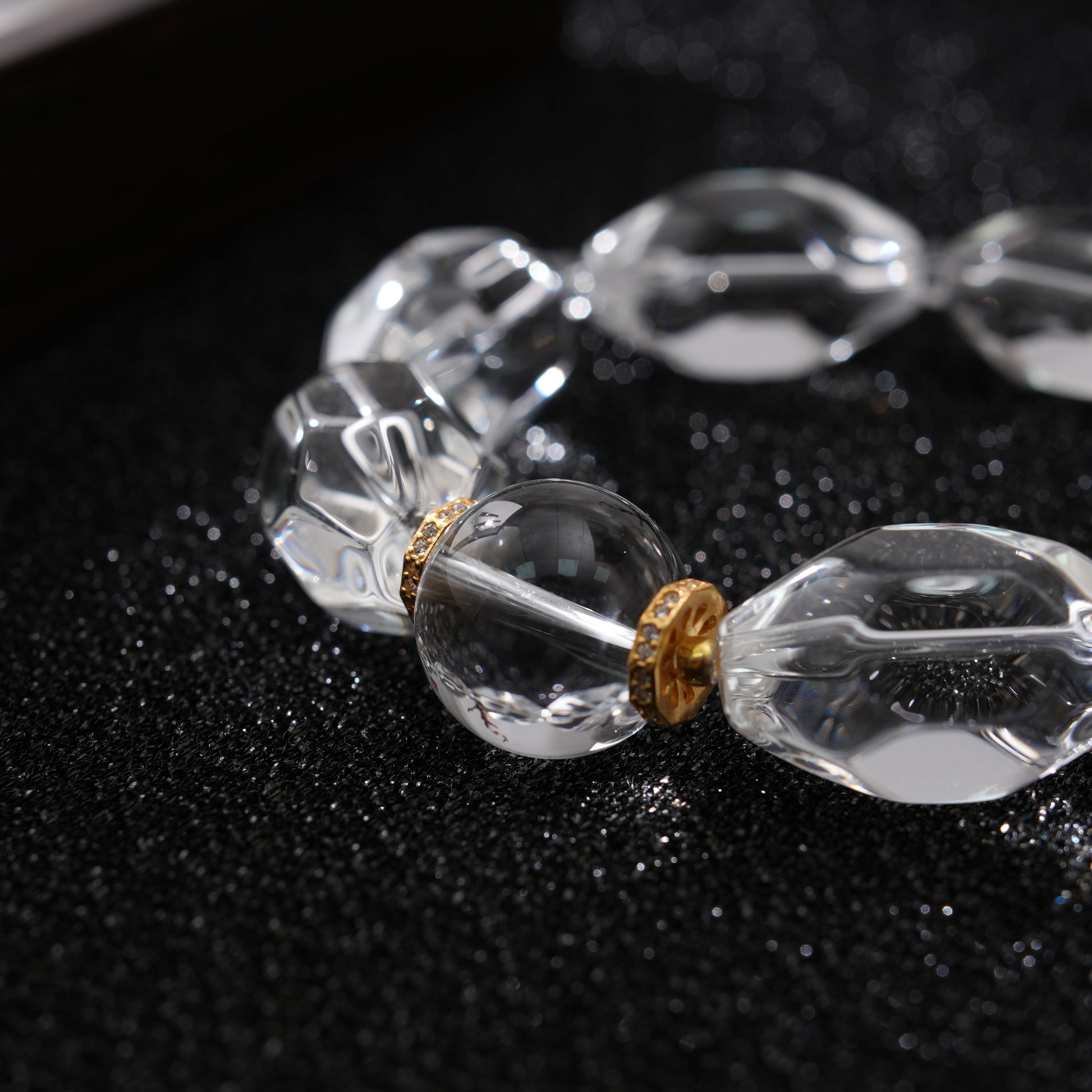 Free-Form White Crystal Bracelet