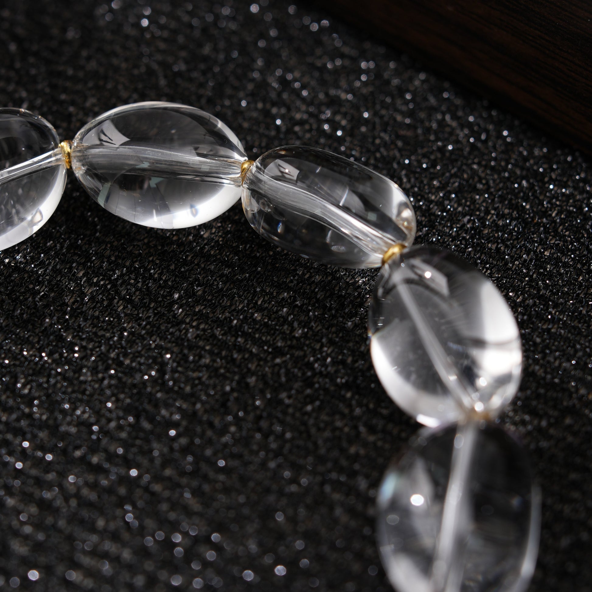 Kunzite and White Crystal Beaded Bracelet