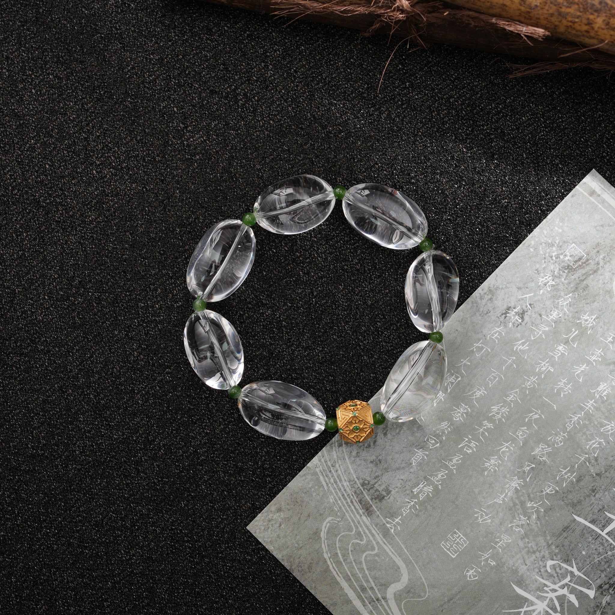 White Crystal Beaded Bracelet